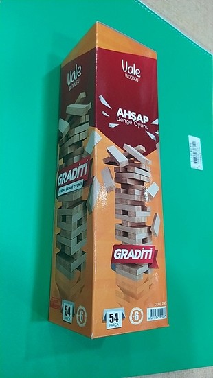 54 parça ahşap Jenga denge oyunu kaliteli sıfır kutusunda