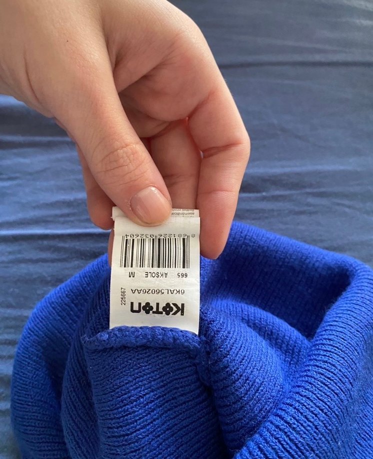 Kadın Mavi Triko Polar Bere - Görsel 3