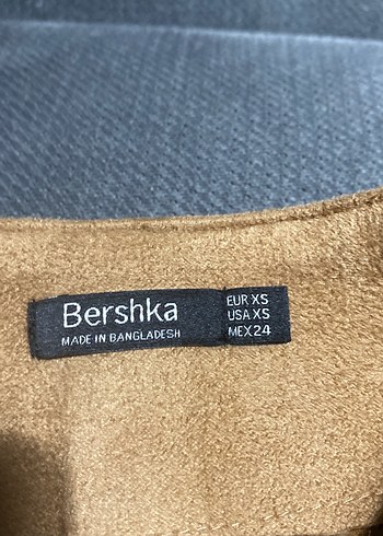 Düğmeli Bej Süet Mini Etek - Görsel 3