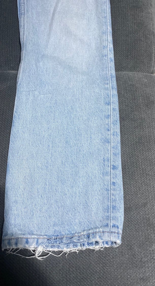 Kadın Mavi Midi Bol Kesim Denim Pantolon - Görsel 2