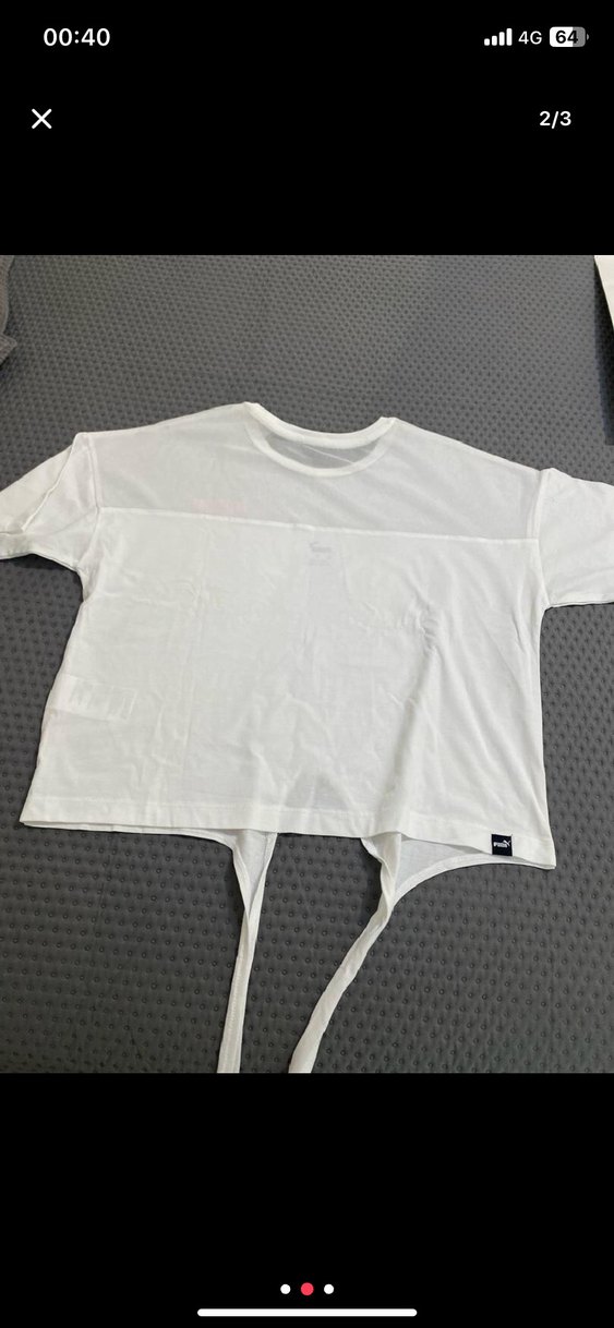 Kız Çocuk Beyaz Pamuklu Kısa Kollu Tişört - Görsel 2