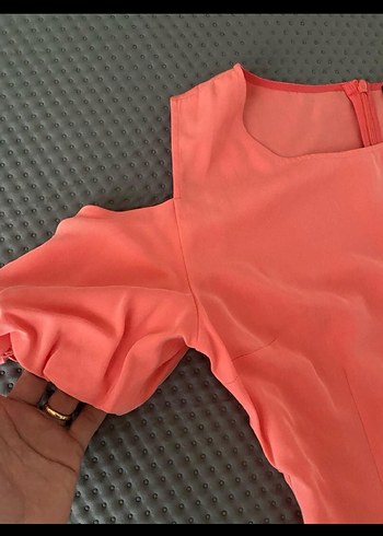 Vakko Kırmızı Mini Saten Bluz - Görsel 4