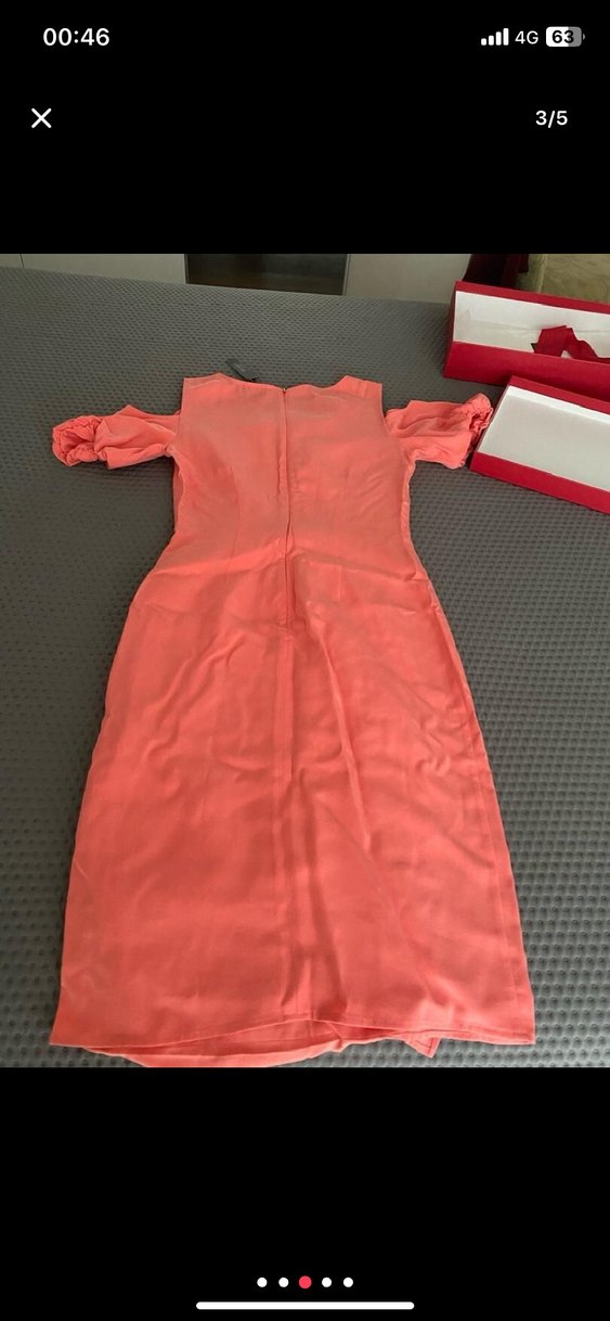 Vakko Kırmızı Mini Saten Bluz - Görsel 3