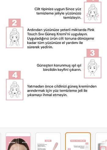 Sinoz Pembe Ton Eşitleyici Güneş Kremi SPF 50 - Görsel 5