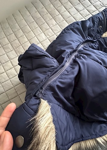 Kürklü Lacivert Kadın Yelek - Görsel 4