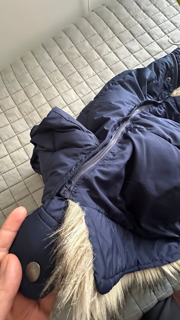 Kürklü Lacivert Kadın Yelek - Görsel 4