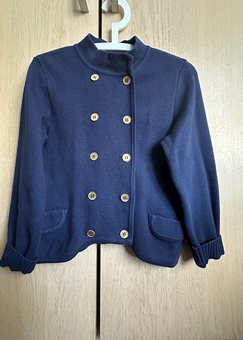 Düğmeli Lacivert hırka - Görsel 2