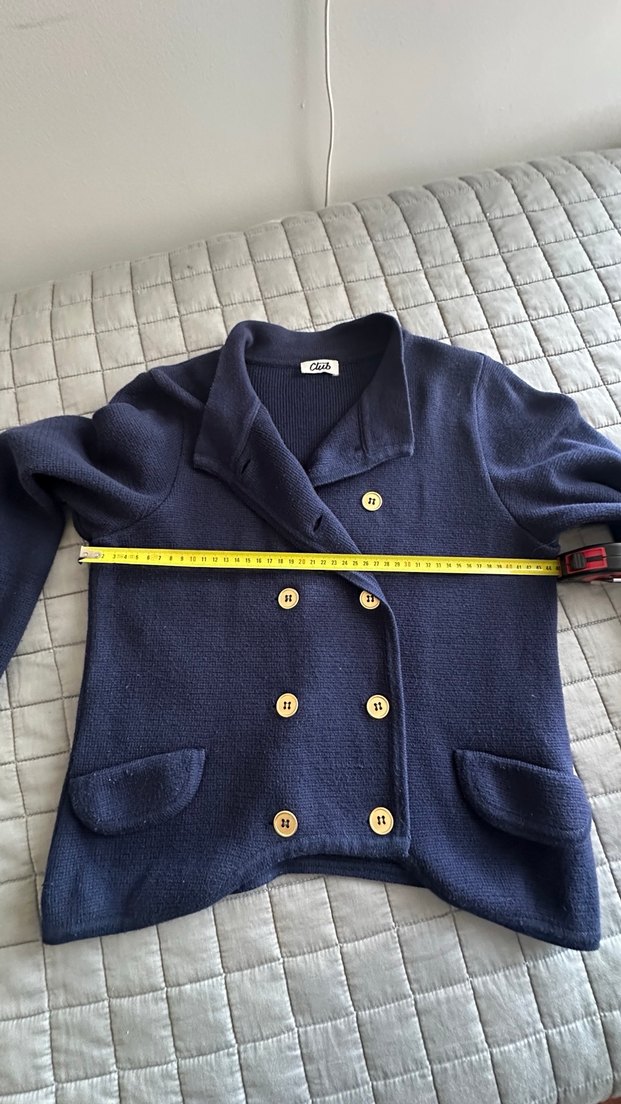 Düğmeli Lacivert hırka - Görsel 3