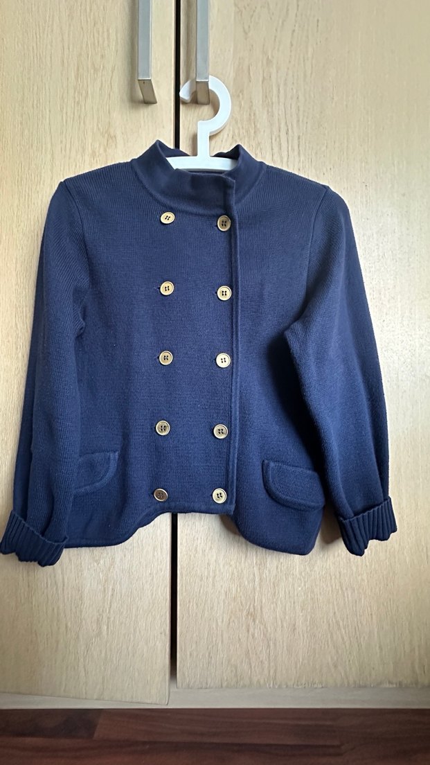 Düğmeli Lacivert hırka - Görsel 2