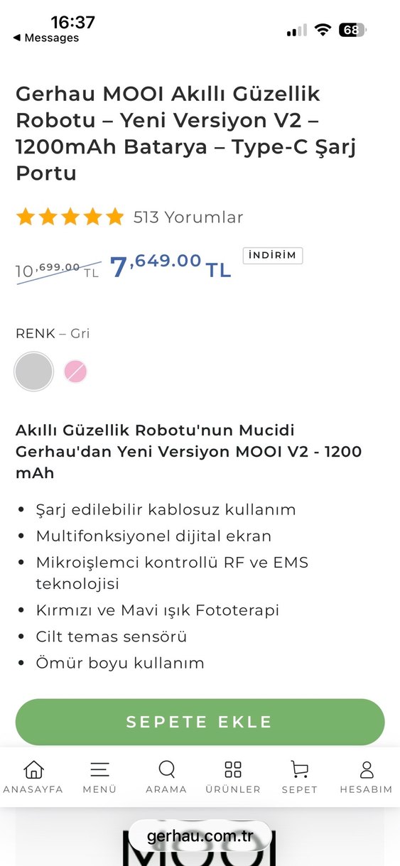 Gerhau MOOI Akıllı Güzellik Robotu Beyaz - Görsel 2