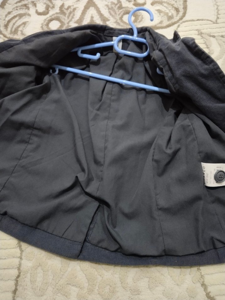 Erkek Çocuk Kadife Düğmeli Ceket - Görsel 3