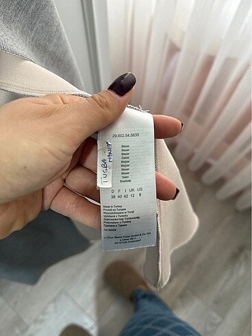 38 Beden gri Renk İnce Uzun Çeket