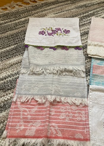 Nakışlı Bohem Çok Renkli Havlu Seti - Görsel 2