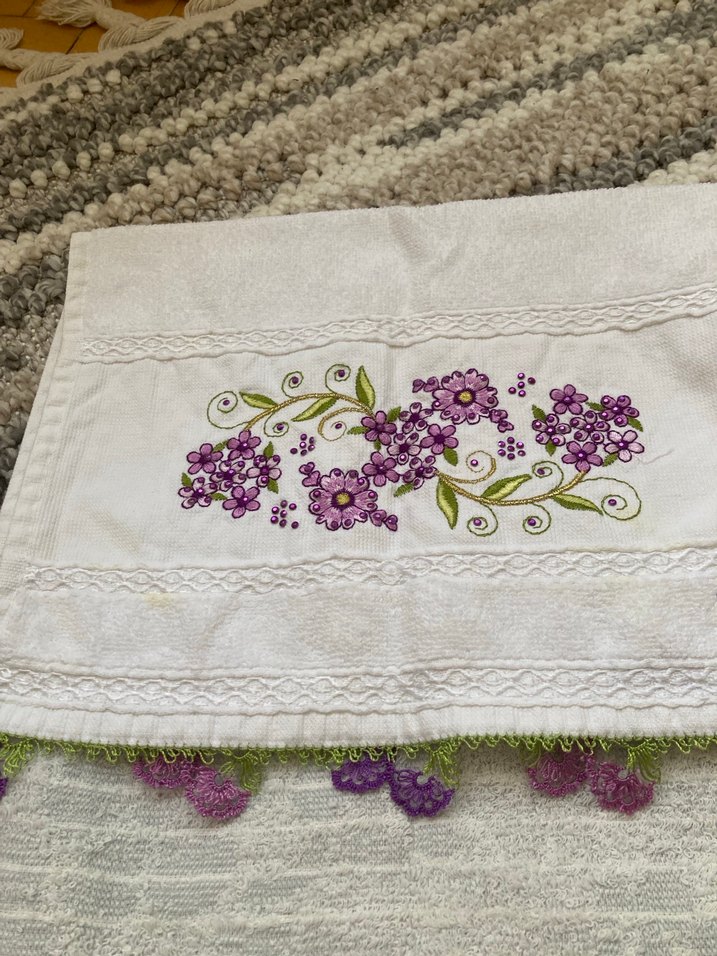 Nakışlı Bohem Çok Renkli Havlu Seti - Görsel 4