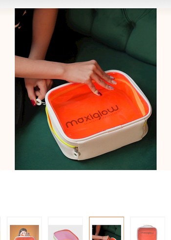 Renkli Parlak Kadın Makyaj Çantası - Görsel 4