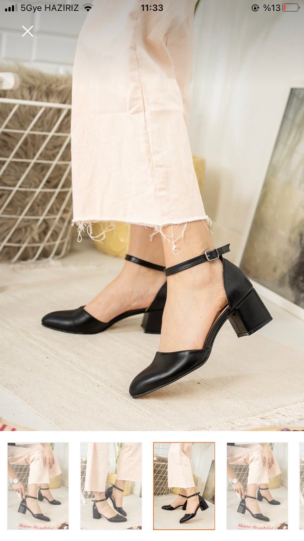 Kadın Siyah Klasik Topuklu Ayakkabı - Görsel 2