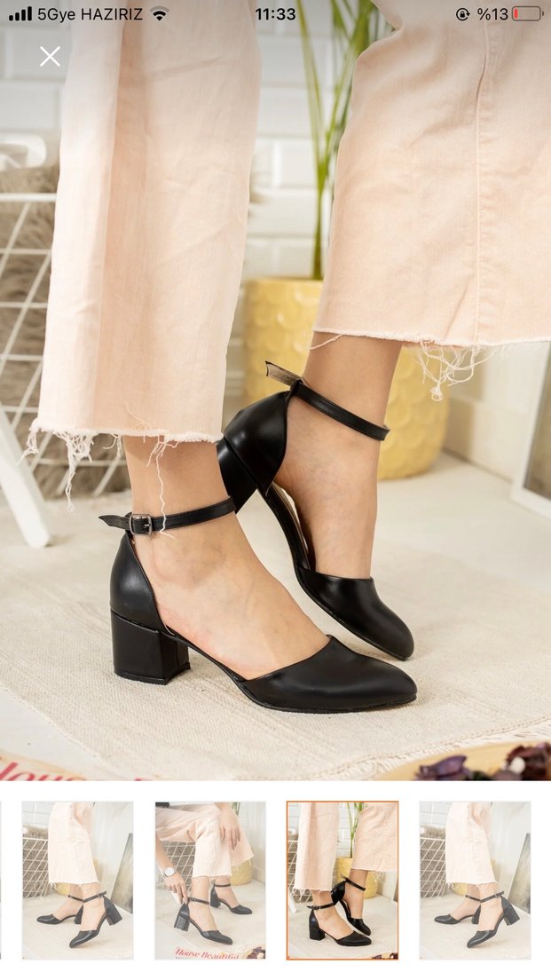 Kadın Siyah Klasik Topuklu Ayakkabı - Görsel 3