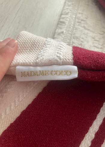 Bordo Nakışlı Hafif Desenli kırlent kılıfı - Görsel 4