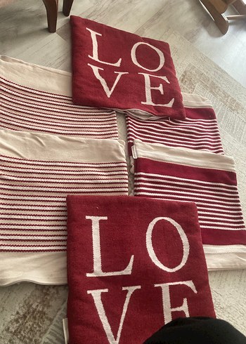 Bordo Nakışlı Hafif Desenli kırlent kılıfı - Görsel 9