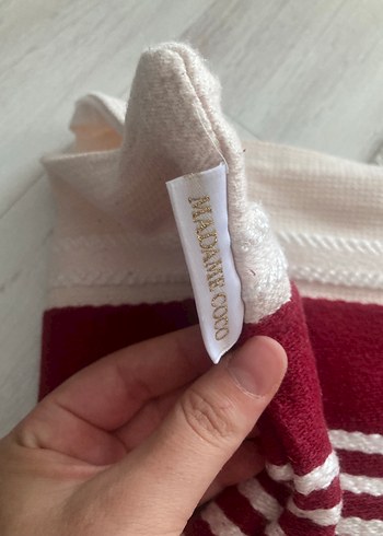 Bordo Nakışlı Hafif Desenli kırlent kılıfı - Görsel 3