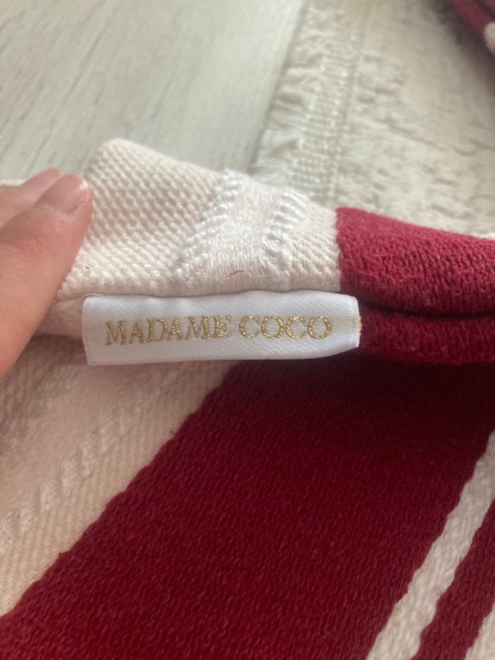 Bordo Nakışlı Hafif Desenli kırlent kılıfı - Görsel 4