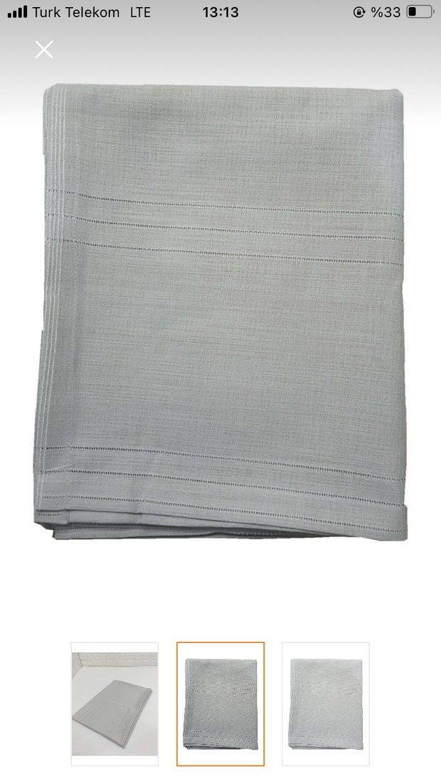 Gri Modern Desensiz Masa Örtüsü - Görsel 4