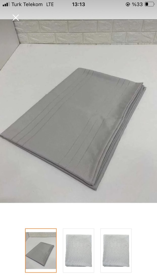 Gri Modern Desensiz Masa Örtüsü - Görsel 5