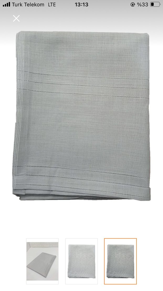 Gri Modern Desensiz Masa Örtüsü - Görsel 3