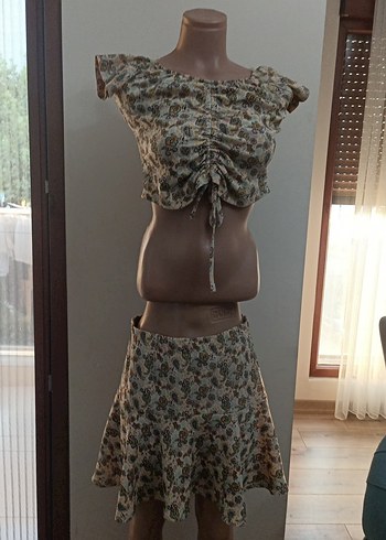 l Beden çeşitli Renk Bej Bohem Mini Etek