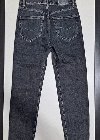 36 Beden Pull and Bear Orta Bel Gri Mom Jean