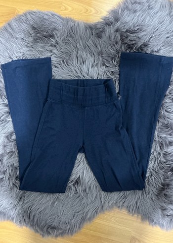 Addax Lacivert Yumuşak Wide Leg Tayt Pantolon - Görsel 2