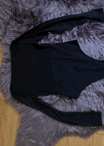 Trendyol Siyah Uzun Kollu Kadın Çıtçıtlı Body - Görsel 3