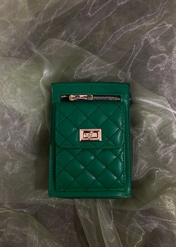 Yeşil Deri Kadın Çanta - Görsel 6