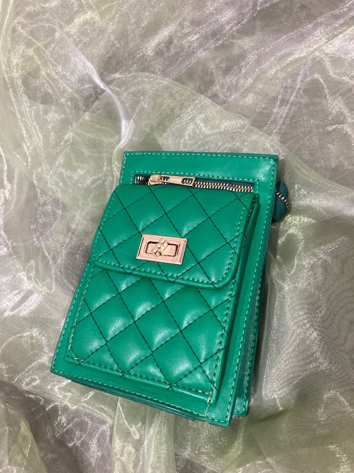 Yeşil Deri Kadın Çanta - Görsel 2