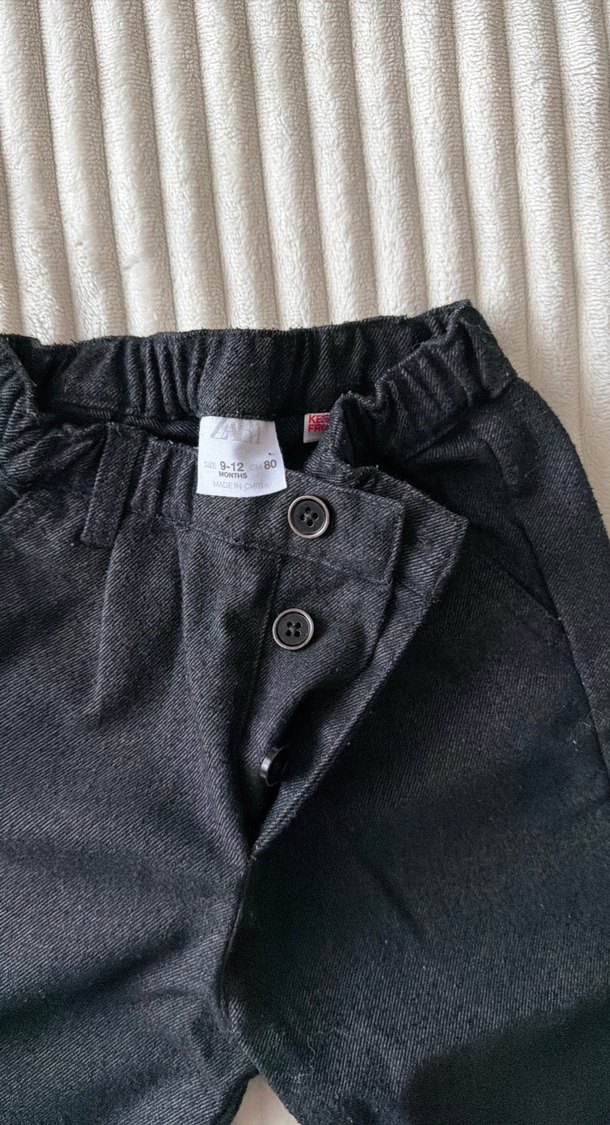 Düğmeli Siyah Erkek Çocuk pantolon Zara - Görsel 2