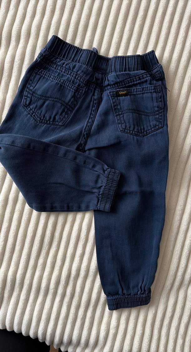 Lacivert LEE marka yumuşak jogger kot - Görsel 3