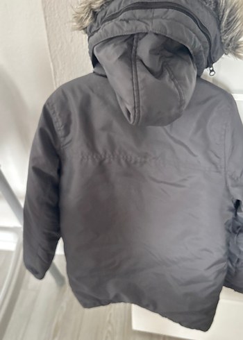 Erkek Çocuk Siyah Kürklü Streetwear Kaban - Görsel 5