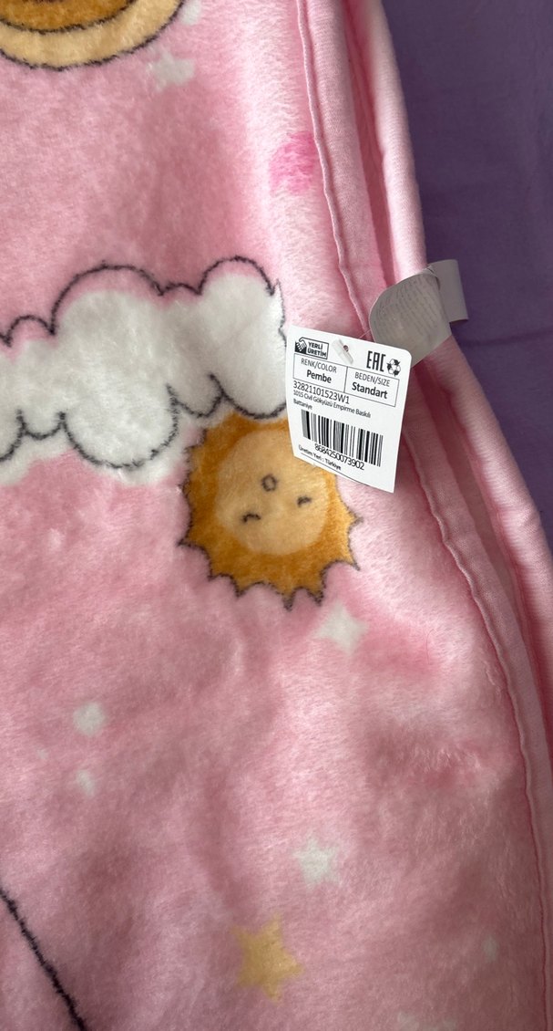 Pembe Baskılı Çocuk Battaniyesi - Görsel 2