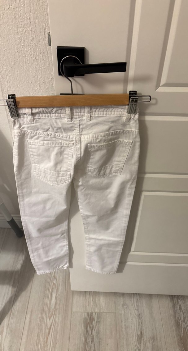 Erkek Çocuk Beyaz Regular Fit Kot Pantolon - Görsel 3