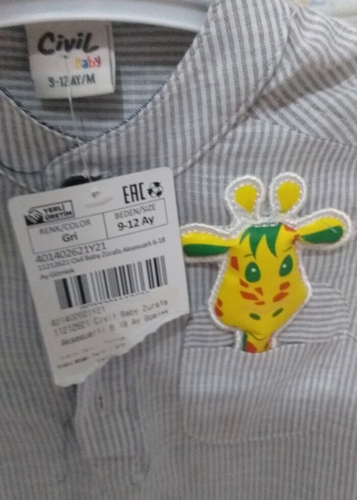 Erkek bebek 9 12 ay gomlek - Görsel 2