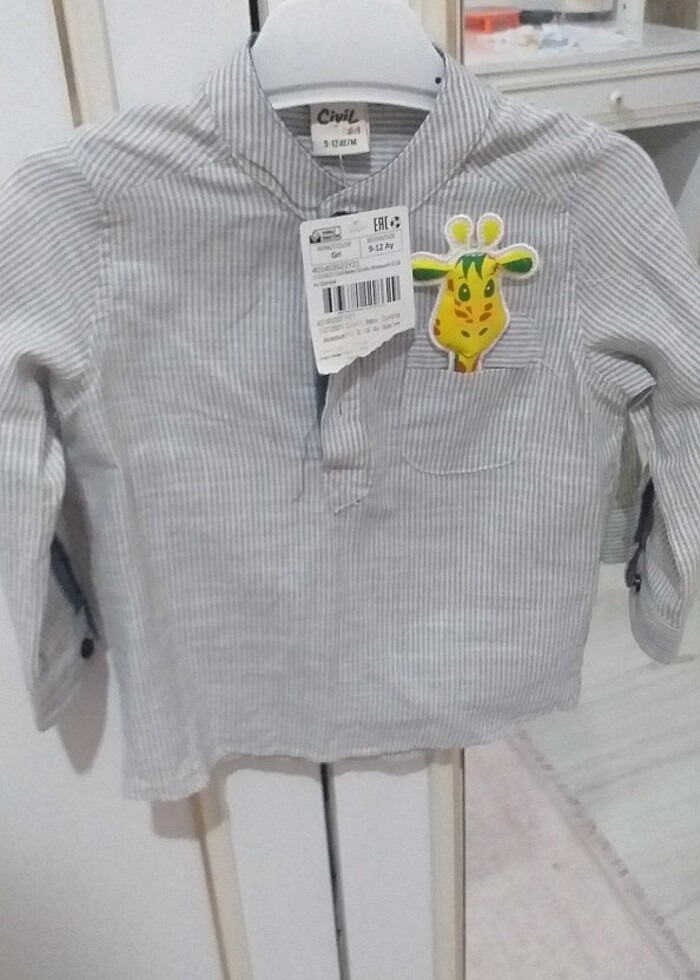 Erkek bebek 9 12 ay gomlek - Görsel 3