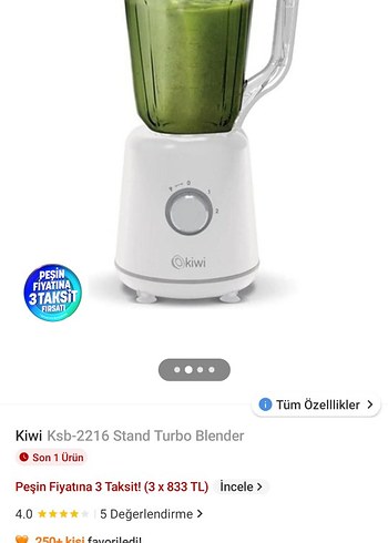 Beyaz ve Gri Kiwi Blender - Görsel 9
