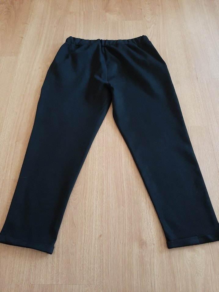 Kadın Siyah Regular Fit Kumaş Pantolon - Görsel 4