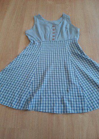 Gri Düğmeli Bohem Midi Elbise - Görsel 6