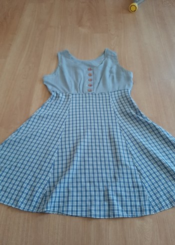 Gri Düğmeli Bohem Midi Elbise - Görsel 7