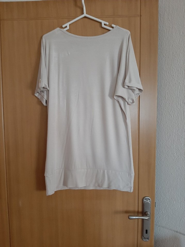 Bej renkli İşlemeli bluz - Görsel 4