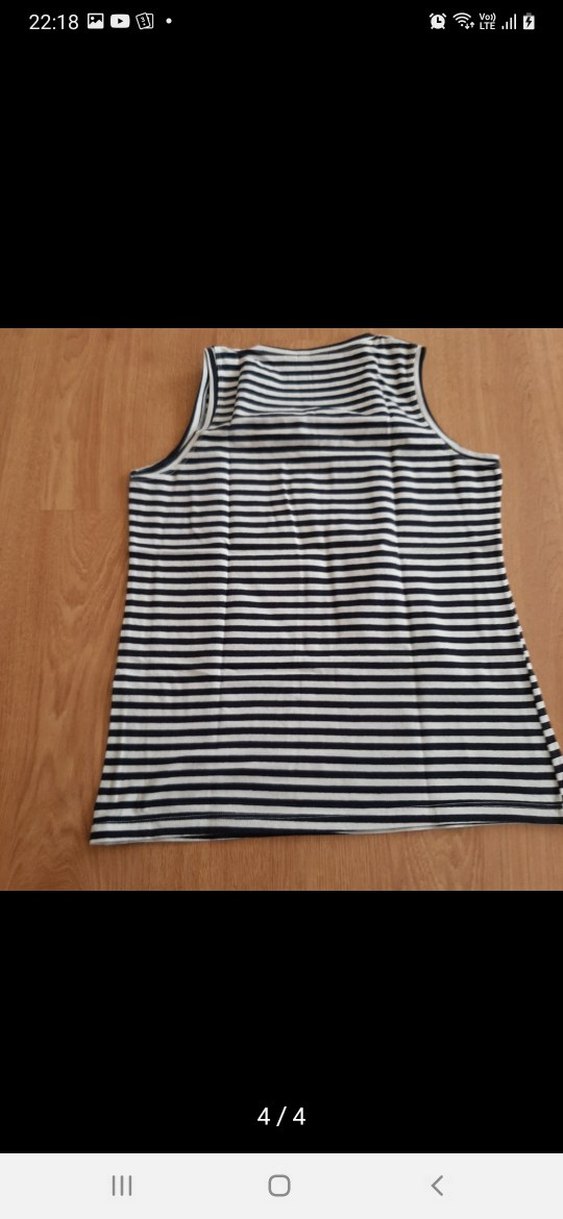 Çizgili Vücuda Oturan Kadın Thirt - Görsel 4