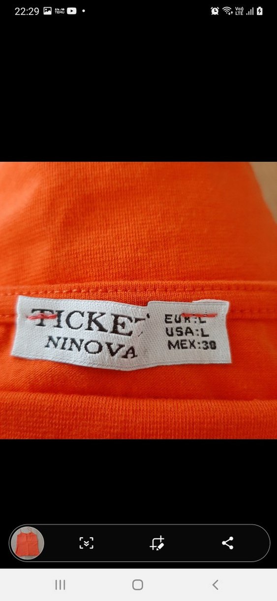 Turuncu Kadın Kolsuz Mini Thirt - Görsel 5