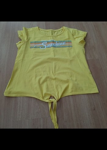 Sarı Kadın Tişört - Görsel 3