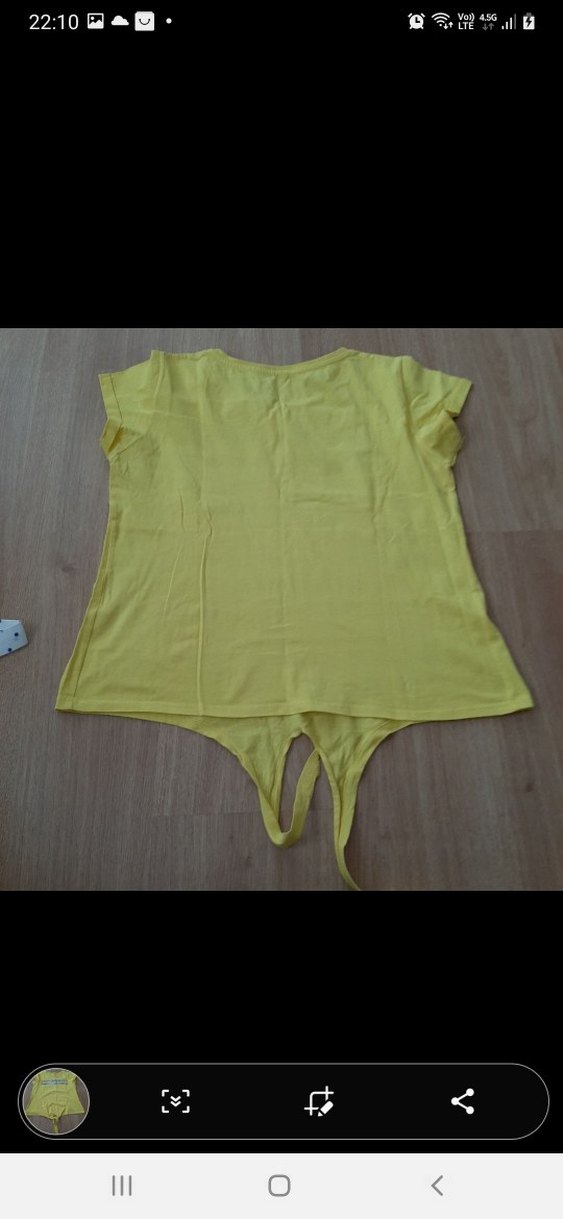 Sarı Kadın Tişört - Görsel 4